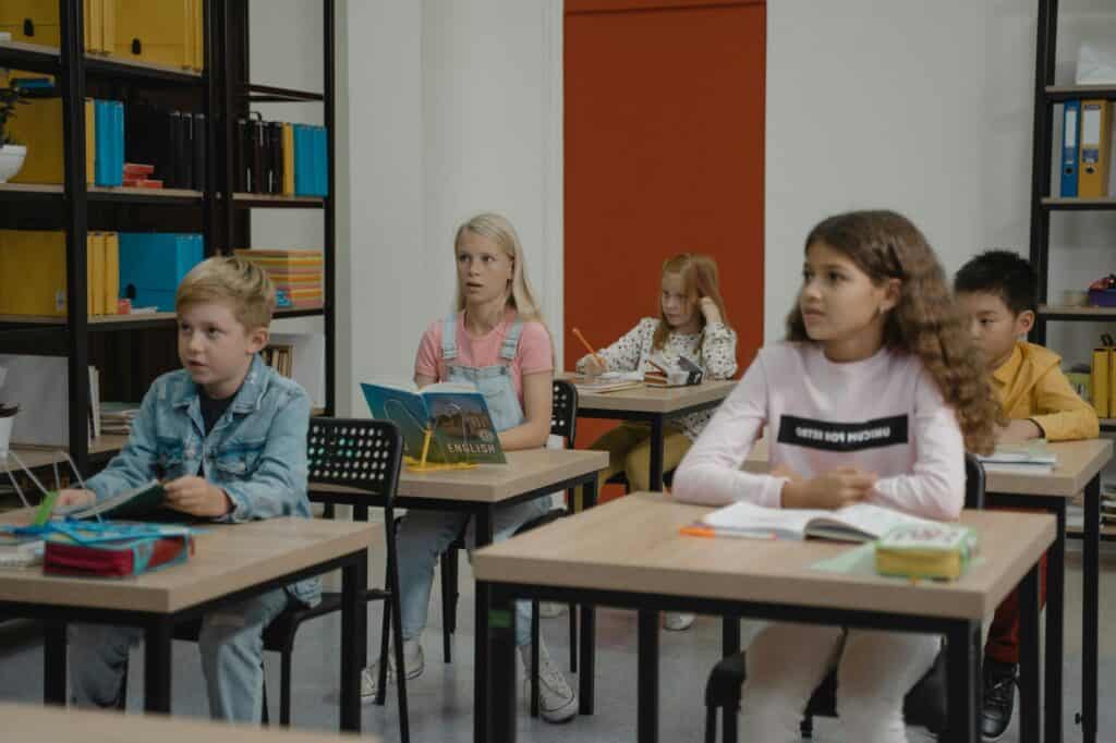 Students listening to their teacher