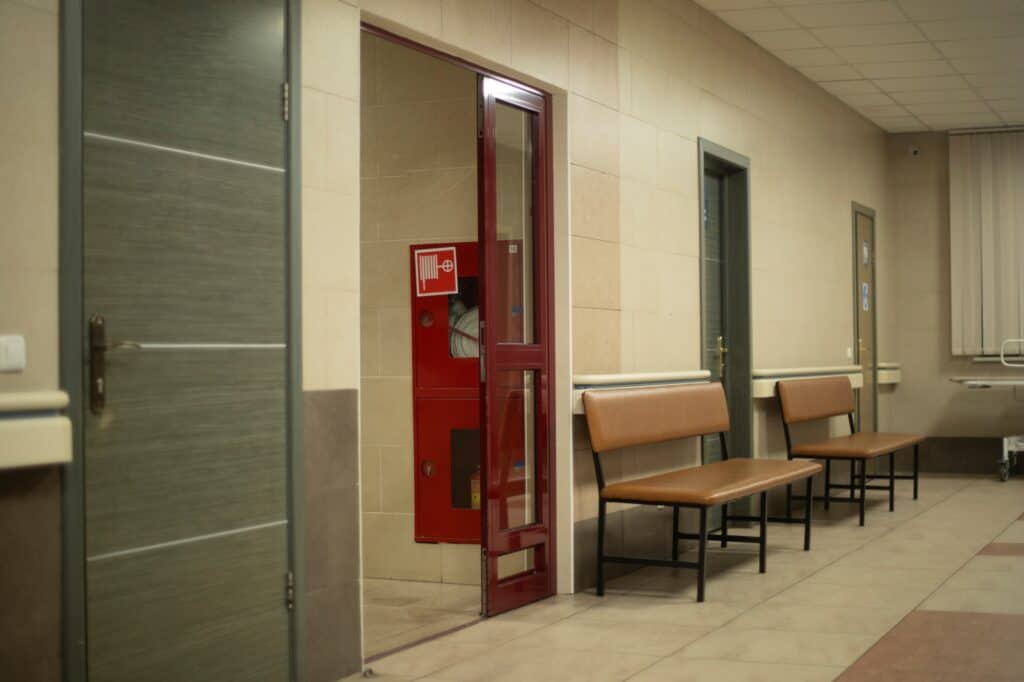 Empty corridor in a hospital in the concept of 'top services and amenities in Barnet'.