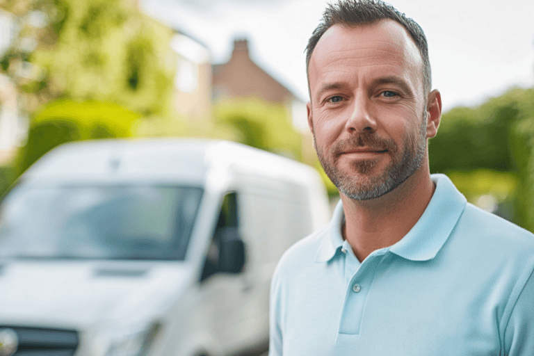 A Man and Van outside a house ready for the move in the concept of 'Can You Use a Man and Van for Small Moves or Single Item Deliveries in Barnet'.
